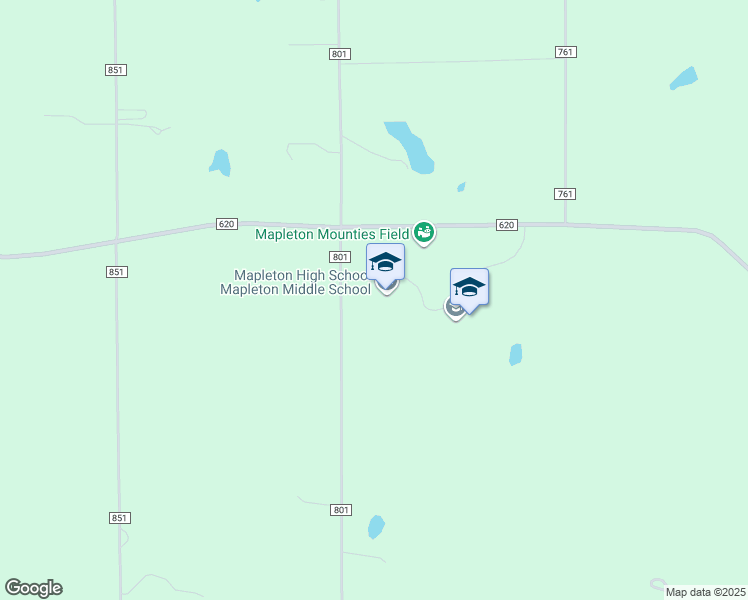 map of restaurants, bars, coffee shops, grocery stores, and more near 1 Mountie Dr in Ashland