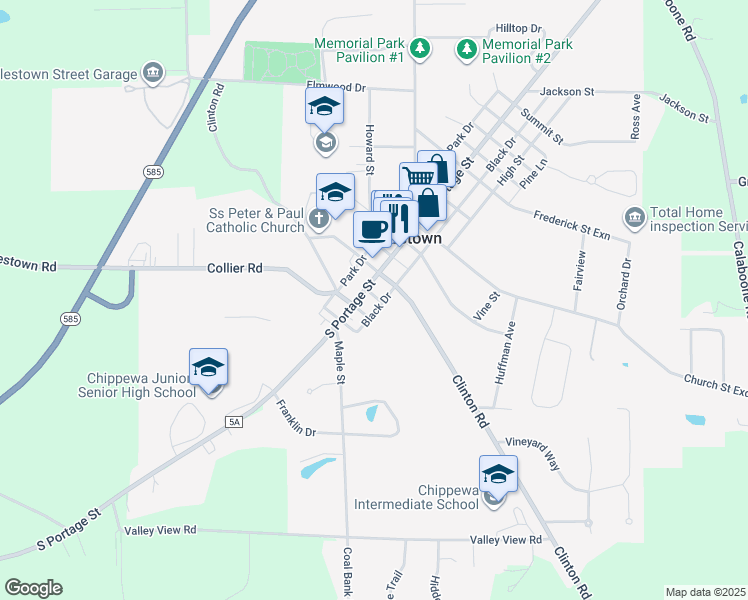map of restaurants, bars, coffee shops, grocery stores, and more near 61 Cleckner in Doylestown
