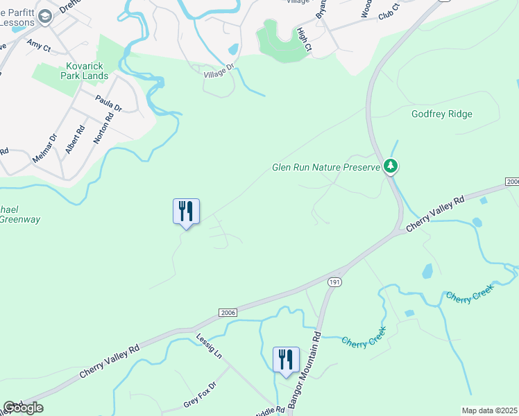 map of restaurants, bars, coffee shops, grocery stores, and more near 202 Stroudsmoor Road in Stroudsburg