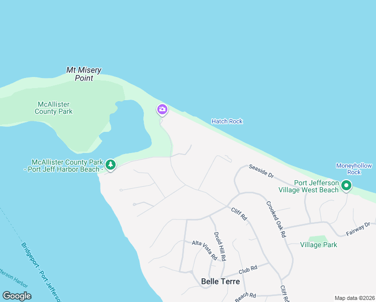 map of restaurants, bars, coffee shops, grocery stores, and more near 157 Cliff Road in Port Jefferson