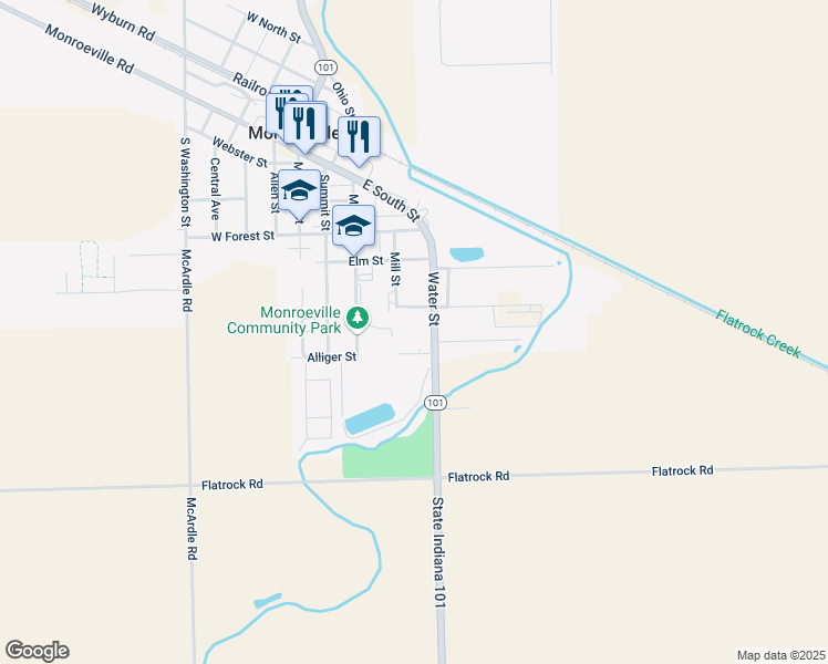 map of restaurants, bars, coffee shops, grocery stores, and more near 209 McDonald Street in Monroeville