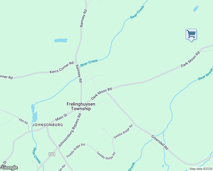 map of restaurants, bars, coffee shops, grocery stores, and more near 1023 County Road 519 in Newton