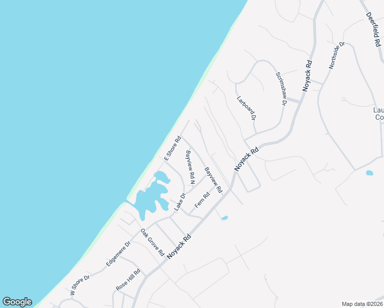 map of restaurants, bars, coffee shops, grocery stores, and more near 33 Bayview Road North in Southampton