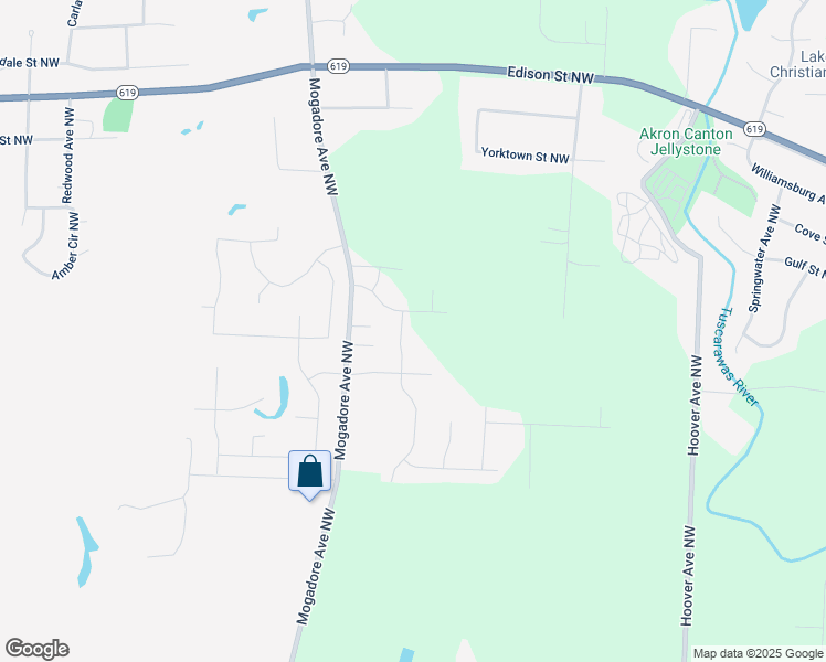 map of restaurants, bars, coffee shops, grocery stores, and more near 12434 San Marino Avenue Northwest in Uniontown