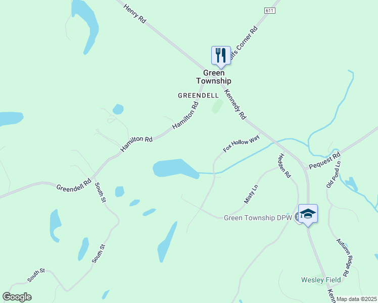 map of restaurants, bars, coffee shops, grocery stores, and more near 10 Fox Hollow Way in Green Township