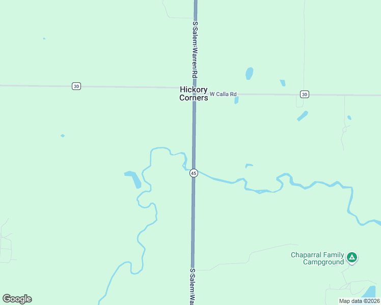 map of restaurants, bars, coffee shops, grocery stores, and more near 10286 South Salem-Warren Road in Salem