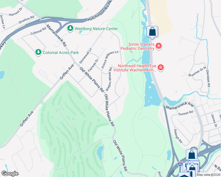 map of restaurants, bars, coffee shops, grocery stores, and more near 4 Wagon Wheel Road in Mamaroneck