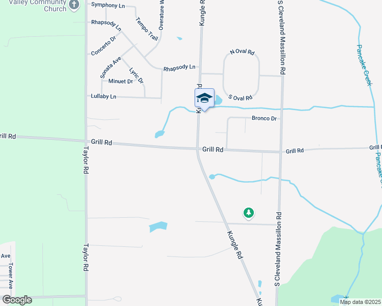 map of restaurants, bars, coffee shops, grocery stores, and more near 3174 Grill Road in Clinton