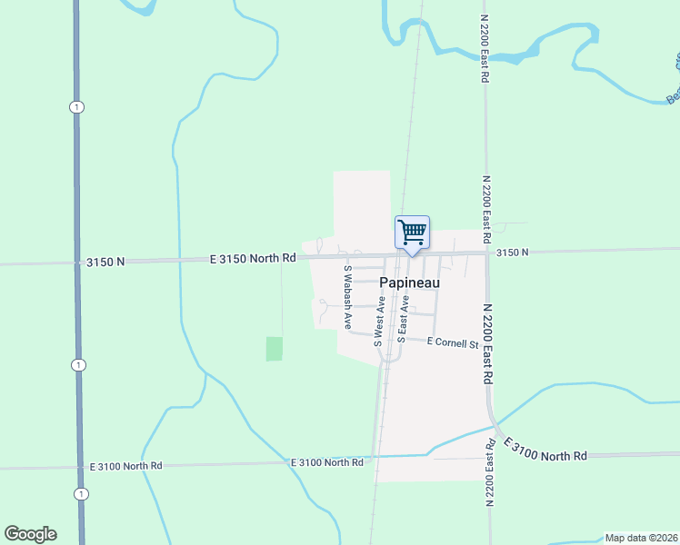 map of restaurants, bars, coffee shops, grocery stores, and more near 103 South Wabash Avenue in Papineau