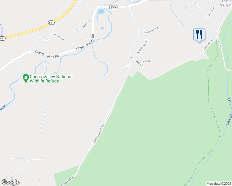 map of restaurants, bars, coffee shops, grocery stores, and more near 1577 Totts Gap Road in Stroudsburg