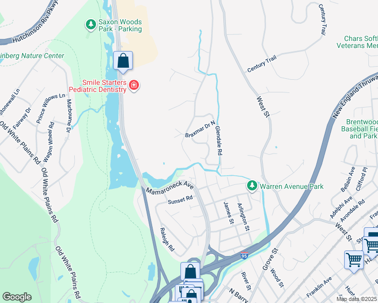 map of restaurants, bars, coffee shops, grocery stores, and more near 86 Winfield Avenue in Harrison