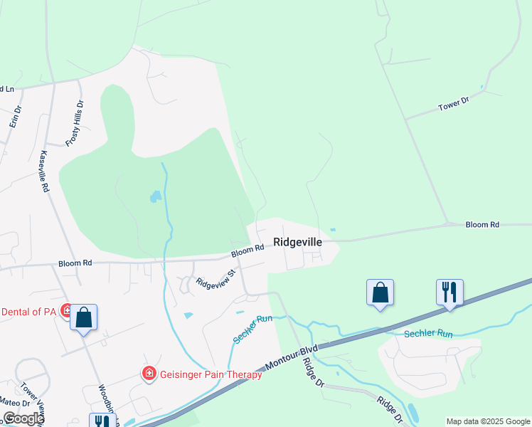 map of restaurants, bars, coffee shops, grocery stores, and more near 128 Heather Hills Drive in Danville