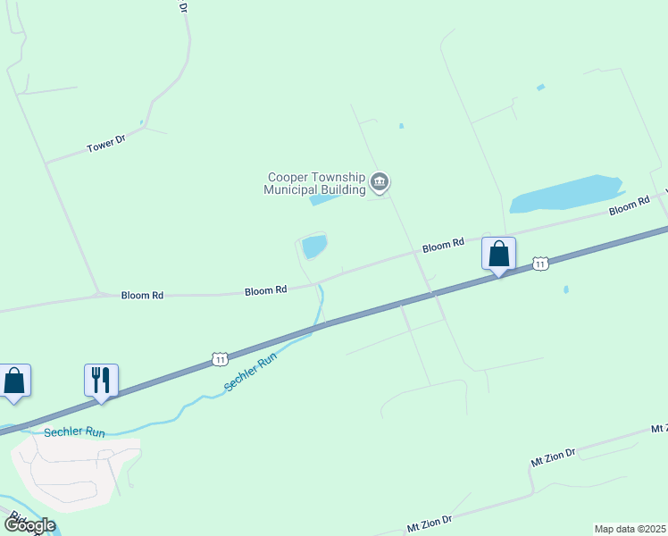 map of restaurants, bars, coffee shops, grocery stores, and more near 1605 Bloom Road in Danville