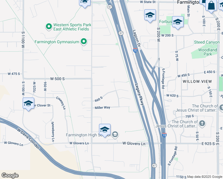 map of restaurants, bars, coffee shops, grocery stores, and more near 514 Rigby Road in Farmington
