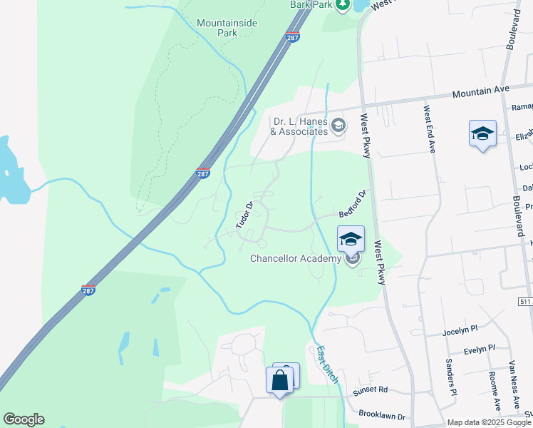 map of restaurants, bars, coffee shops, grocery stores, and more near 5602 Tudor Drive in Pequannock Township