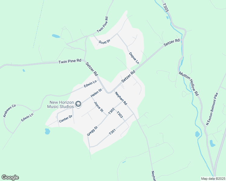 map of restaurants, bars, coffee shops, grocery stores, and more near 1100 Setzer Road in Stroudsburg