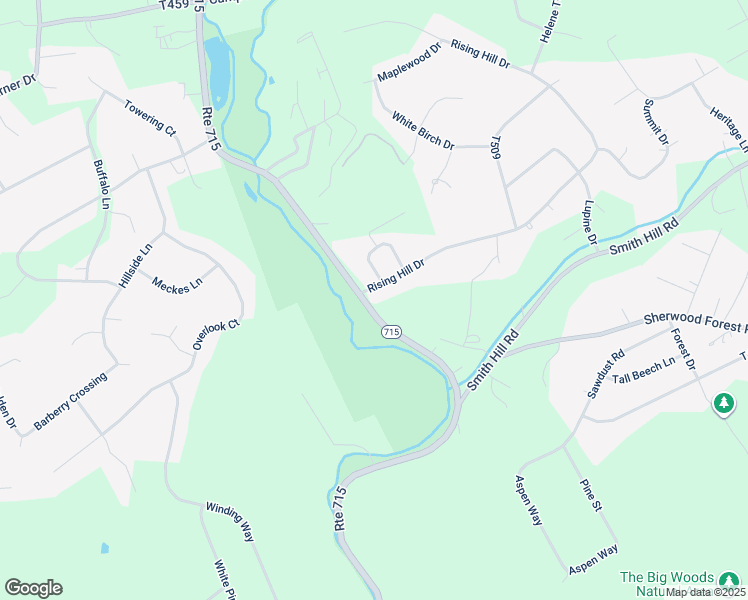 map of restaurants, bars, coffee shops, grocery stores, and more near 2504 Rising Hill Drive in Saylorsburg