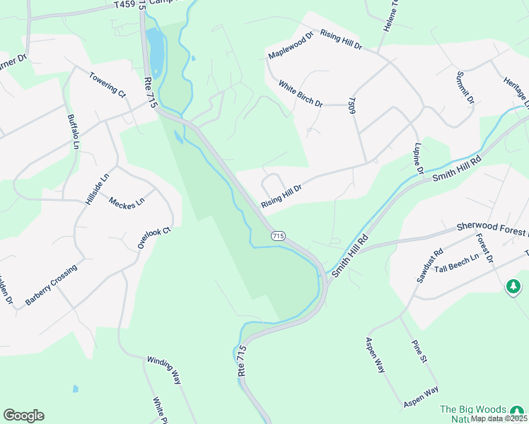 map of restaurants, bars, coffee shops, grocery stores, and more near 2504 Rising Hill Drive in Saylorsburg
