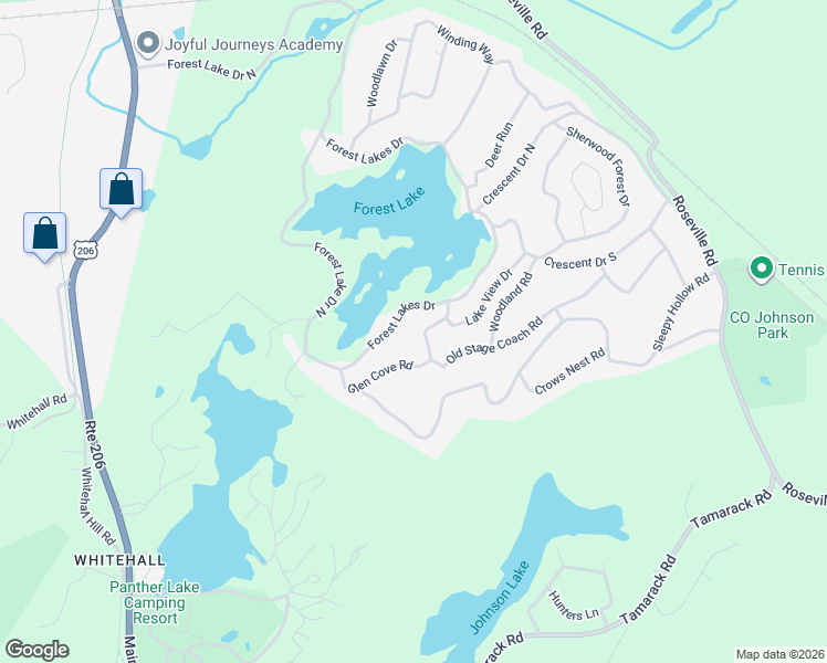 map of restaurants, bars, coffee shops, grocery stores, and more near 165 Forest Lake Drive North in Sussex County