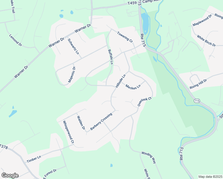 map of restaurants, bars, coffee shops, grocery stores, and more near 260 Woods Crossing in Saylorsburg