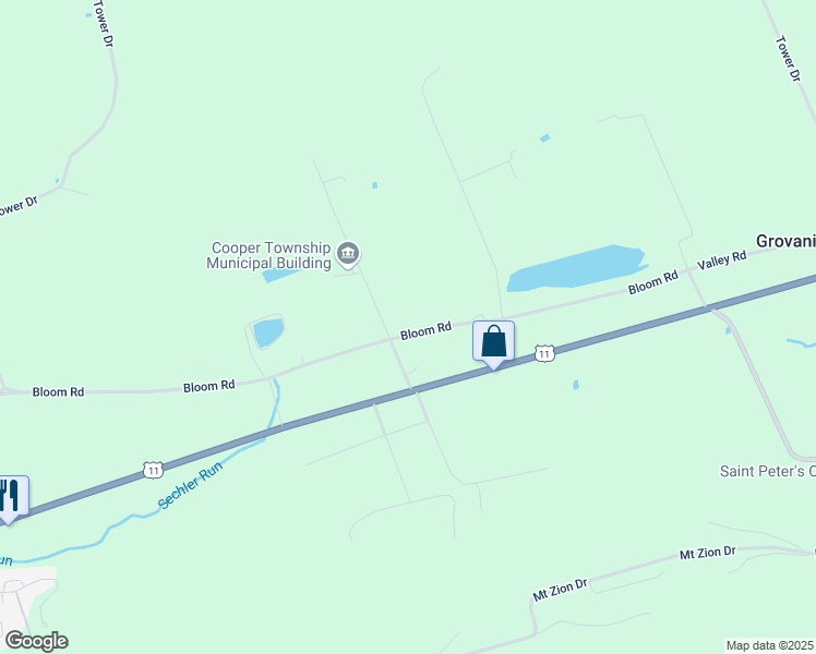 map of restaurants, bars, coffee shops, grocery stores, and more near 1655 Bloom Road in Danville