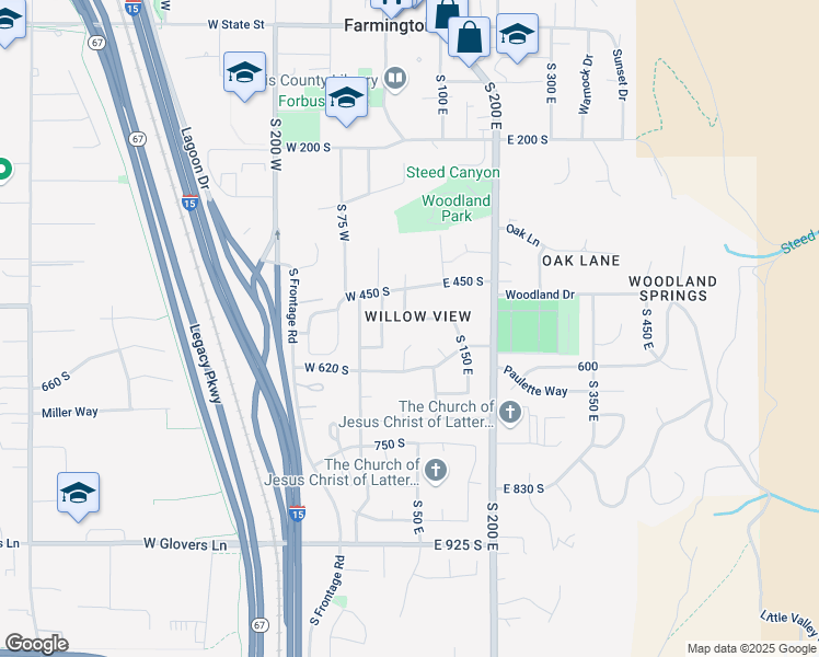 map of restaurants, bars, coffee shops, grocery stores, and more near 551 40 East Glynhill Court in Farmington