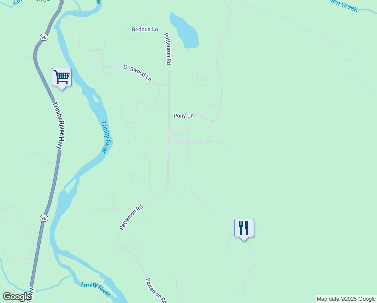 map of restaurants, bars, coffee shops, grocery stores, and more near Neighbor's Lane in Willow Creek