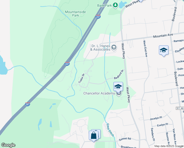 map of restaurants, bars, coffee shops, grocery stores, and more near 5602 Tudor Drive in Pequannock Township