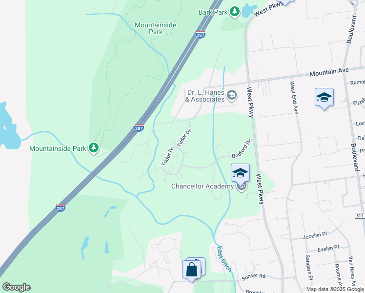 map of restaurants, bars, coffee shops, grocery stores, and more near 5602 Tudor Drive in Pequannock Township