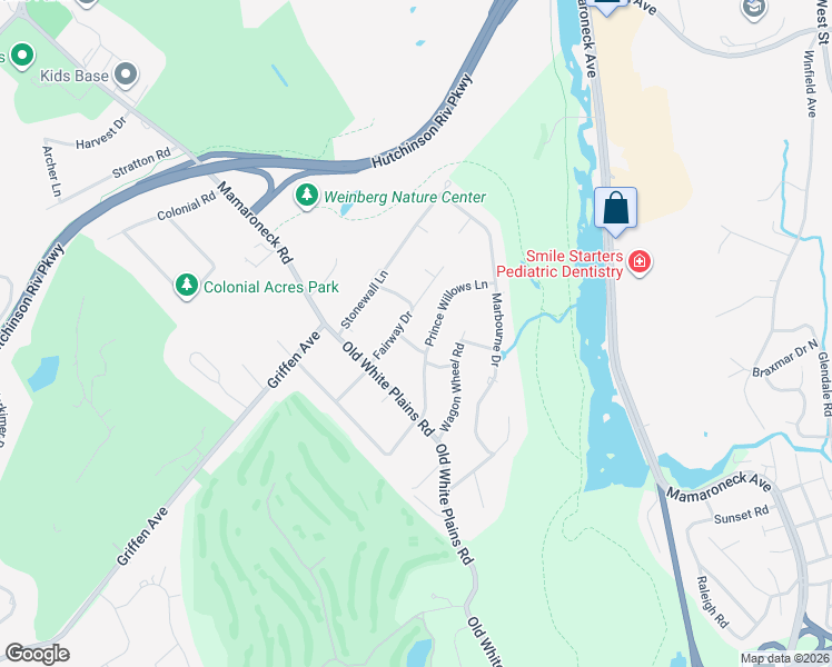 map of restaurants, bars, coffee shops, grocery stores, and more near 8 Fairway Drive in Mamaroneck