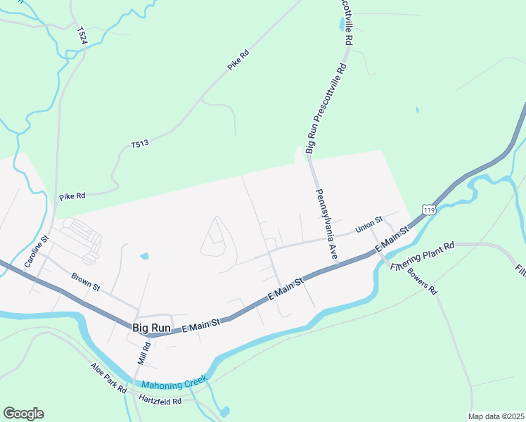 map of restaurants, bars, coffee shops, grocery stores, and more near 217 Church Street in Mahaffey