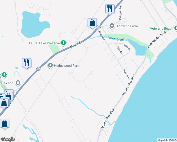 map of restaurants, bars, coffee shops, grocery stores, and more near 2995 Laurel trail in Laurel