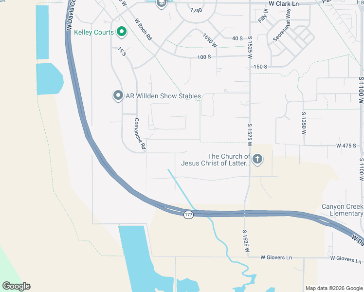map of restaurants, bars, coffee shops, grocery stores, and more near 1844 South Buffalo Ranch Road in Farmington