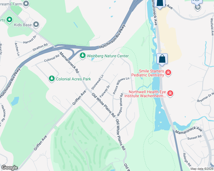 map of restaurants, bars, coffee shops, grocery stores, and more near 8 Fairway Drive in Mamaroneck