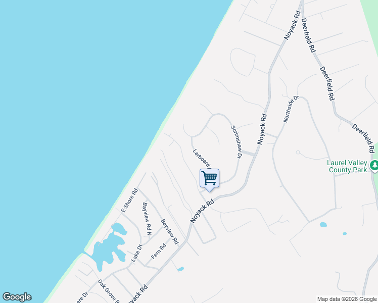 map of restaurants, bars, coffee shops, grocery stores, and more near 9 Larboard Drive in Southampton