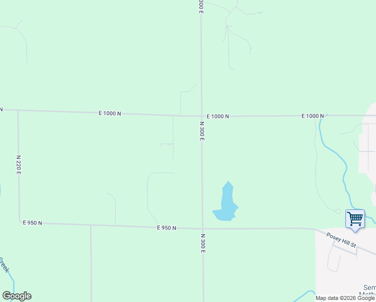 map of restaurants, bars, coffee shops, grocery stores, and more near 9854 North 300 East in Roanoke