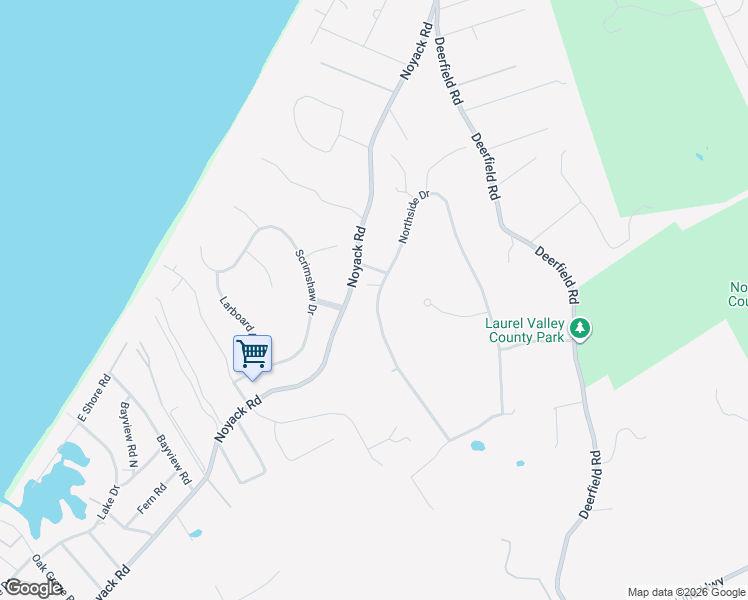 map of restaurants, bars, coffee shops, grocery stores, and more near 73 Northside Drive in Sag Harbor