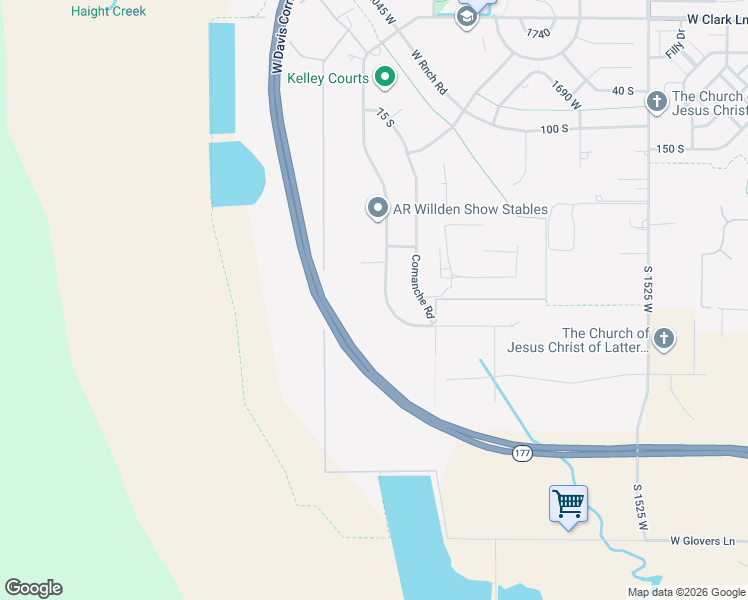 map of restaurants, bars, coffee shops, grocery stores, and more near 454 South Buffalo Ranch Road in Farmington