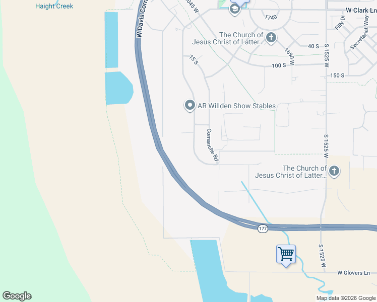 map of restaurants, bars, coffee shops, grocery stores, and more near 454 South Buffalo Ranch Road in Farmington