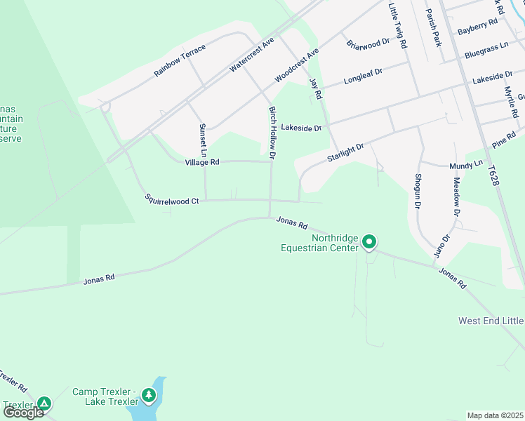 map of restaurants, bars, coffee shops, grocery stores, and more near 2507 Birch Hollow Drive in Effort