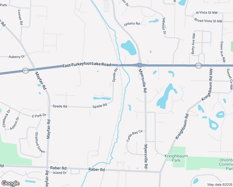 map of restaurants, bars, coffee shops, grocery stores, and more near 2645 Kungle Drive in Uniontown
