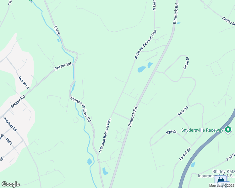 map of restaurants, bars, coffee shops, grocery stores, and more near 5313 N Easton Belmont Pike in Stroudsburg