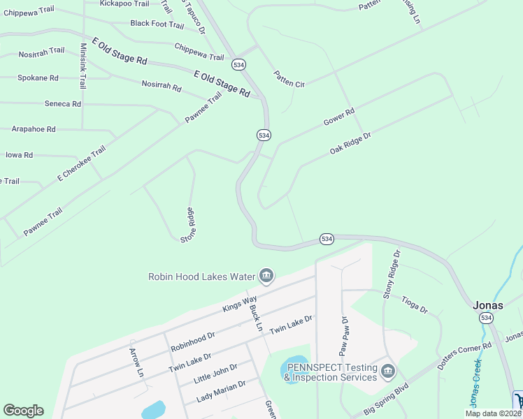 map of restaurants, bars, coffee shops, grocery stores, and more near 20 Gower Road in Albrightsville