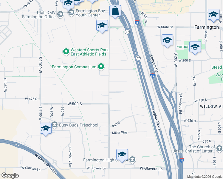 map of restaurants, bars, coffee shops, grocery stores, and more near 626 West Cottle Lane in Farmington