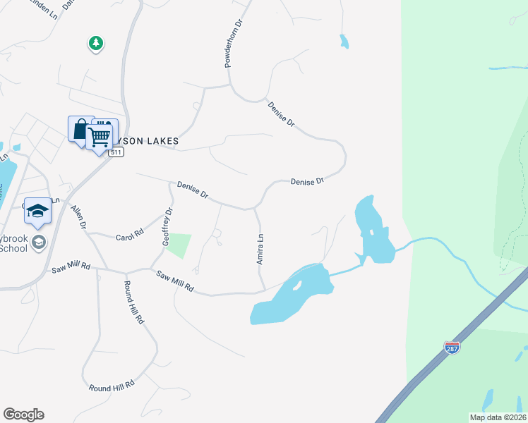 map of restaurants, bars, coffee shops, grocery stores, and more near 24 Denise Drive in Kinnelon