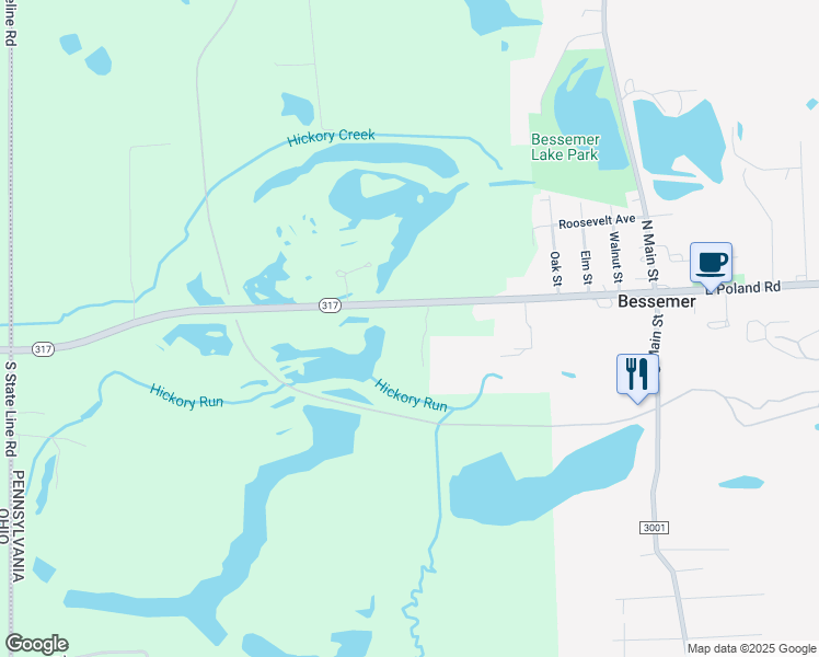 map of restaurants, bars, coffee shops, grocery stores, and more near 545 West Poland Avenue in Bessemer