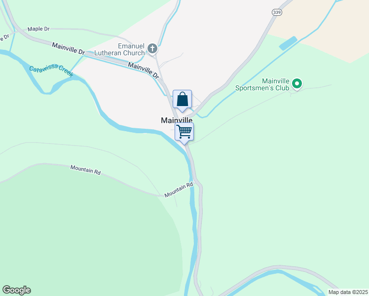 map of restaurants, bars, coffee shops, grocery stores, and more near 812 Mainville Dr in Bloomsburg