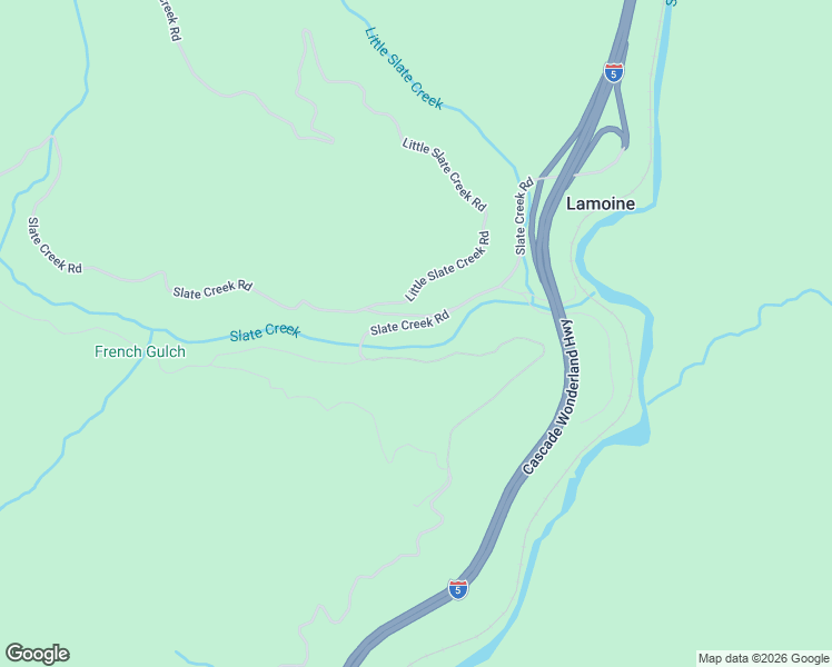 map of restaurants, bars, coffee shops, grocery stores, and more near 17031 Slate Creek Road in Shasta County