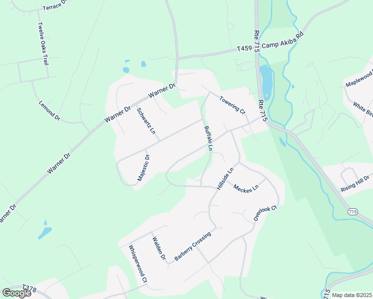 map of restaurants, bars, coffee shops, grocery stores, and more near 184 Woods Crossing in Saylorsburg