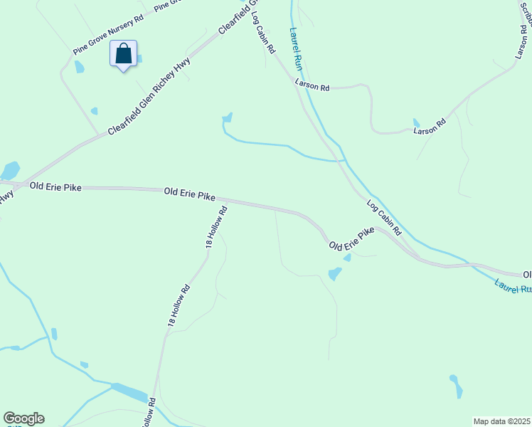 map of restaurants, bars, coffee shops, grocery stores, and more near 13065 Old Erie Pike in Clearfield